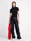 Calvin Klein Women's Cut Out Slim Crewneck T-shirt In Black