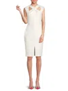 Calvin Klein Women's Cutout Sheath Knee Length Dress In Cream