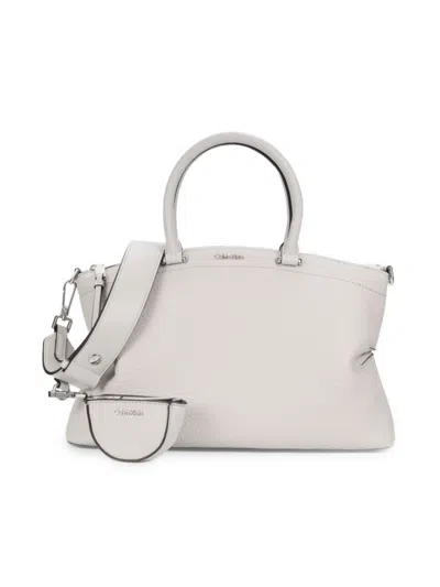 Calvin Klein Women's Cypress Logo Two Way Satchel In Dove Grey