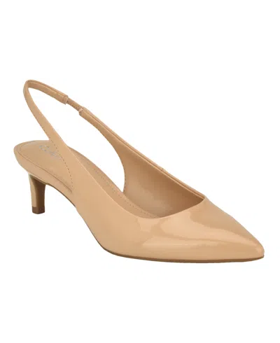 CALVIN KLEIN WOMEN'S DAINTY SLINGBACK KITTEN HEEL PUMPS