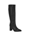 Calvin Klein Dawna Knee High Boot In Black Leather