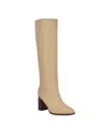Calvin Klein Dawna Knee High Boot In Light Natural Leather