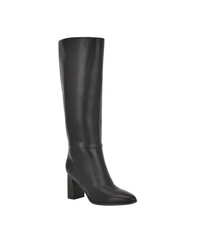 Calvin Klein Women's Dawna Tall Block Heel Boots In Black