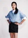 Calvin Klein Women's Denim Asymmetric Waist Mini Skirt