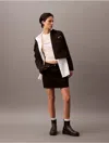 Calvin Klein Women's Denim Mini Skirt In Classic Black