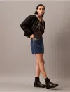 Calvin Klein Women's Denim Mini Skirt In Pacifico