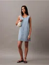 Calvin Klein Women's Denim Sleeveless Shift Dress
