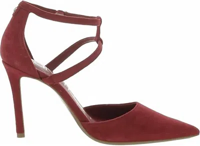 Calvin Klein Women's Dentel Luxe Ankle Strap Pumps In Dark Red