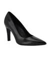 Calvin Klein Dessia Pointed Toe Pump In Black Leather