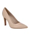 Calvin Klein Dessia Pointed Toe Pump In Light Natural Leather