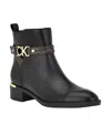 Calvin Klein Women's Dhara Logo Strap Block Heel Booties In Black