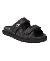 Calvin Klein Donnie Slide Sandal In Black- Manmade