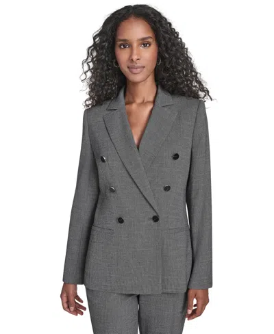 Calvin Klein Women's Double Breasted Jacket In Gray