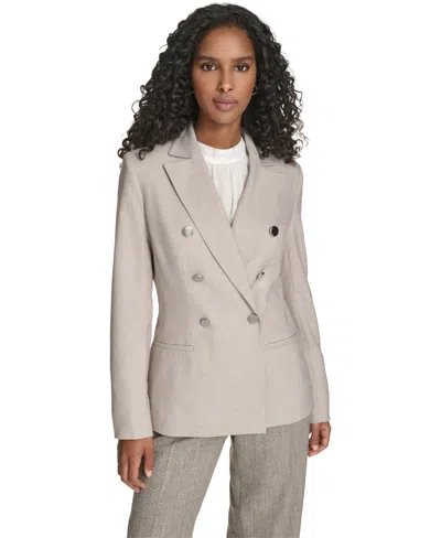 Calvin Klein Women's Double Breasted Jacket In Neutral