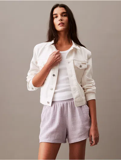 Calvin Klein Women's Double Crepe Pull-on Shorts In Orchid