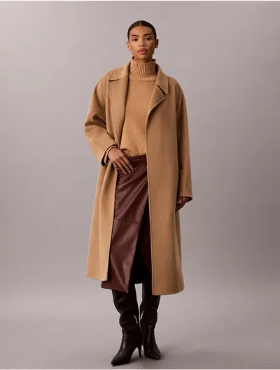 Calvin Klein Trench Coat Hero In Brown