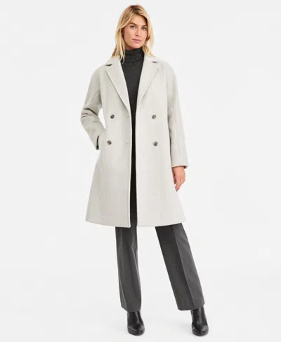 Calvin Klein Women's Double-breasted Coat In White
