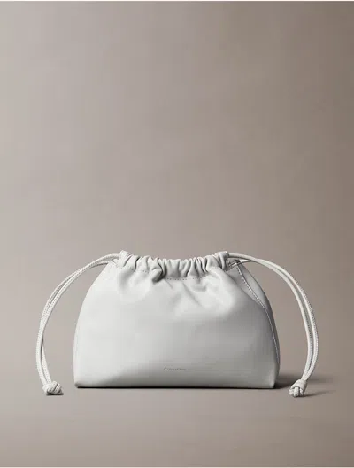 Calvin Klein Women's Drawstring Crossbody Bag In Mirage Gray