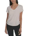 Calvin Klein Women's Drawstring-ruched Textured Top