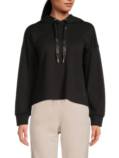 Calvin Klein Women's Drop Shoulder Hoodie In Black