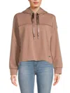 Calvin Klein Women's Drop Shoulder Hoodie In Cafe