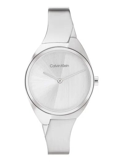 Calvin Klein Women's Dynamic Bangle Watch In Silver