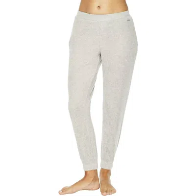 Calvin Klein Rib Knit Joggers In Gray Heather In White