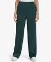 Calvin Klein Women's Elastic-back Wide-leg Pants In Malachite