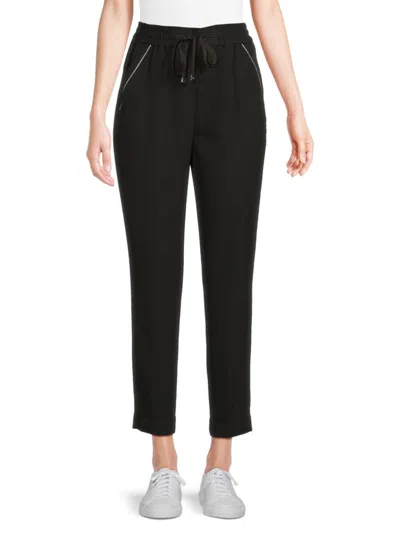 Calvin Klein Women's Elastic-waist Tailored Pants