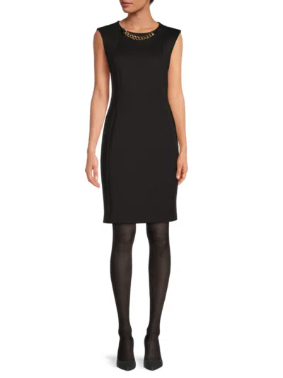 Calvin Klein Women's Embellished Dress In Black