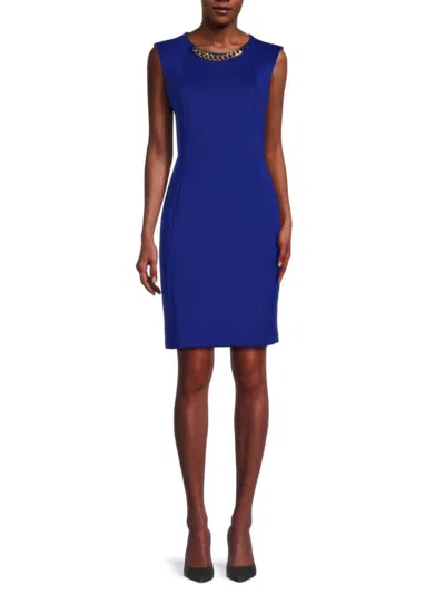 Calvin Klein Women's Embellished Dress In Ultramarine
