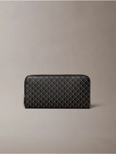 Calvin Klein Women's Emblem Logo Long Zip Wallet In Multi