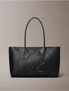 Calvin Klein Women's Embossed Allover Monogram Logo Tote Bag In Black