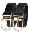 Calvin Klein Women's Embossed Casual Reversible Belt In Black,brown