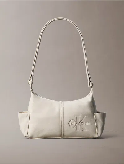 Calvin Klein Women's Embossed Monologo Crossbody Bag In Light Hay