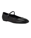 Calvin Klein Emery Mary Jane Flat In Black Leather