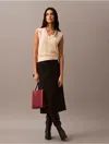 Calvin Klein Women's Extra Fine Merino Blend Sweater Vest In Linen