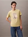 Calvin Klein Women's Faded City Graphic Classic T-shirt In Leek Green