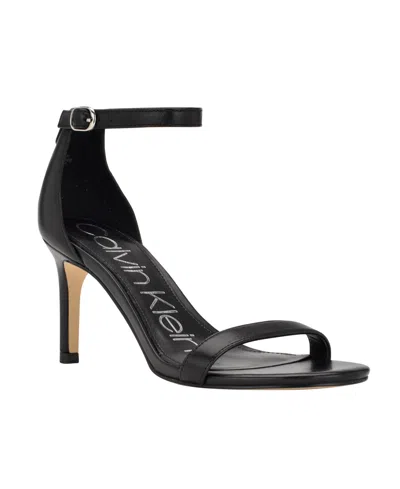 Calvin Klein Women's Fairy Dress Sandals In Black Leather