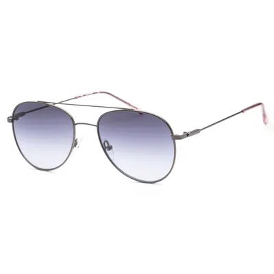 Calvin Klein Blue Gradient Pilot Ladies Sunglasses Ck20120s 008 55 In Grey