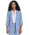 Calvin Klein Women's Faux-denim Roll-sleeve Jacket