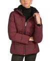 Calvin Klein Women's Faux-fur-lined Hooded Puffer Coat In Bordeaux