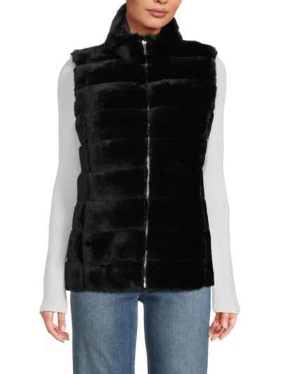 Calvin Klein Women's Faux Fur Vest In Black