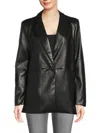Calvin Klein Women's Faux Leather Jacket In Black