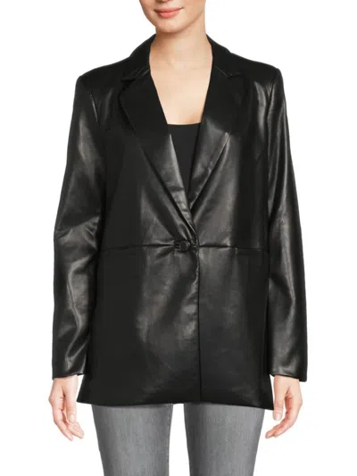 Calvin Klein Women's Faux Leather Jacket In Black