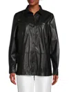 CALVIN KLEIN WOMEN'S FAUX LEATHER SHIRT