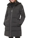 Calvin Klein Women's Faux Shearling Down Coat In Black