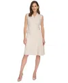 Calvin Klein Women's Faux-wrap Coat Dress