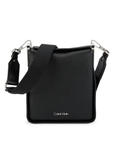 Calvin Klein Women's Fay Logo Crossbody Bag In Black