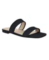 Calvin Klein Felisa Two-strap Sandal In Dark Blue Denim